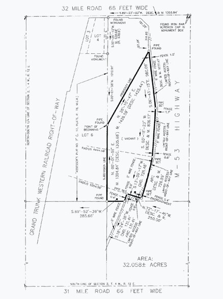 32 Mile Rd, Washington, MI à vendre - Plan cadastral - Image 2 de 4