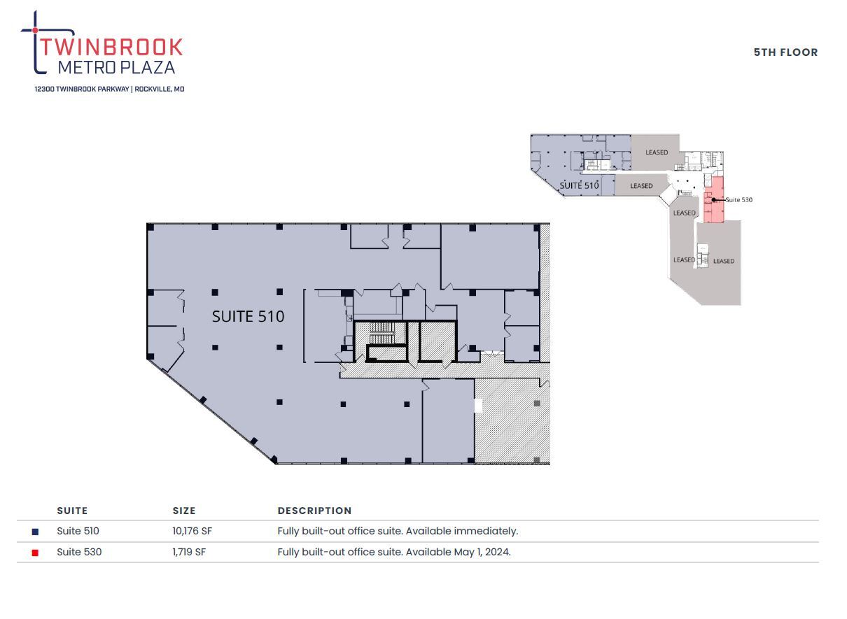 12300 Twinbrook Pky, Rockville, MD for lease Floor Plan- Image 1 of 1