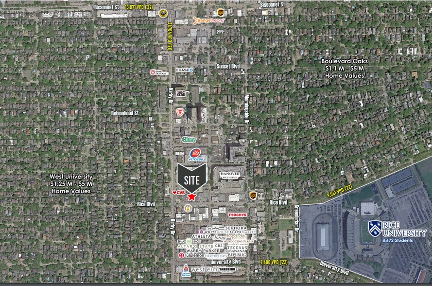 2500-2530 Rice Blvd, Houston, TX à louer - Photo du bâtiment - Image 2 de 7