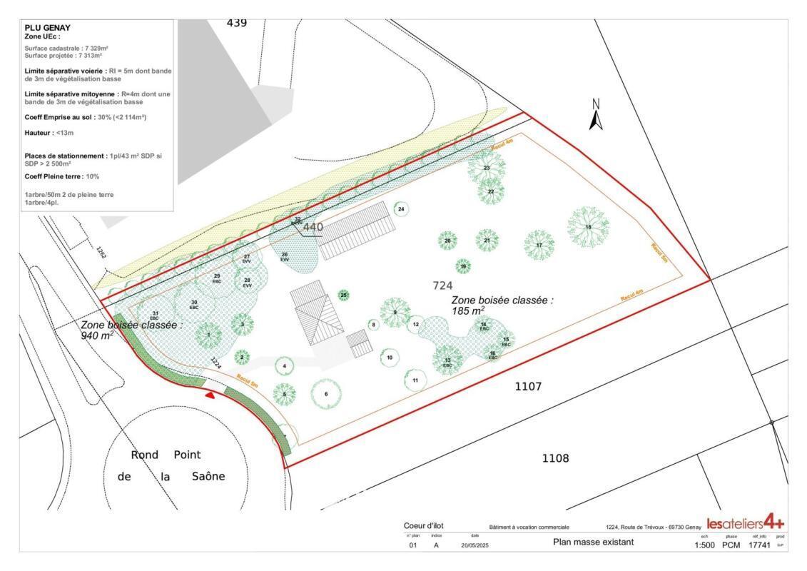 1224 Route De Trévoux, Genay à louer Plan de site- Image 1 de 3