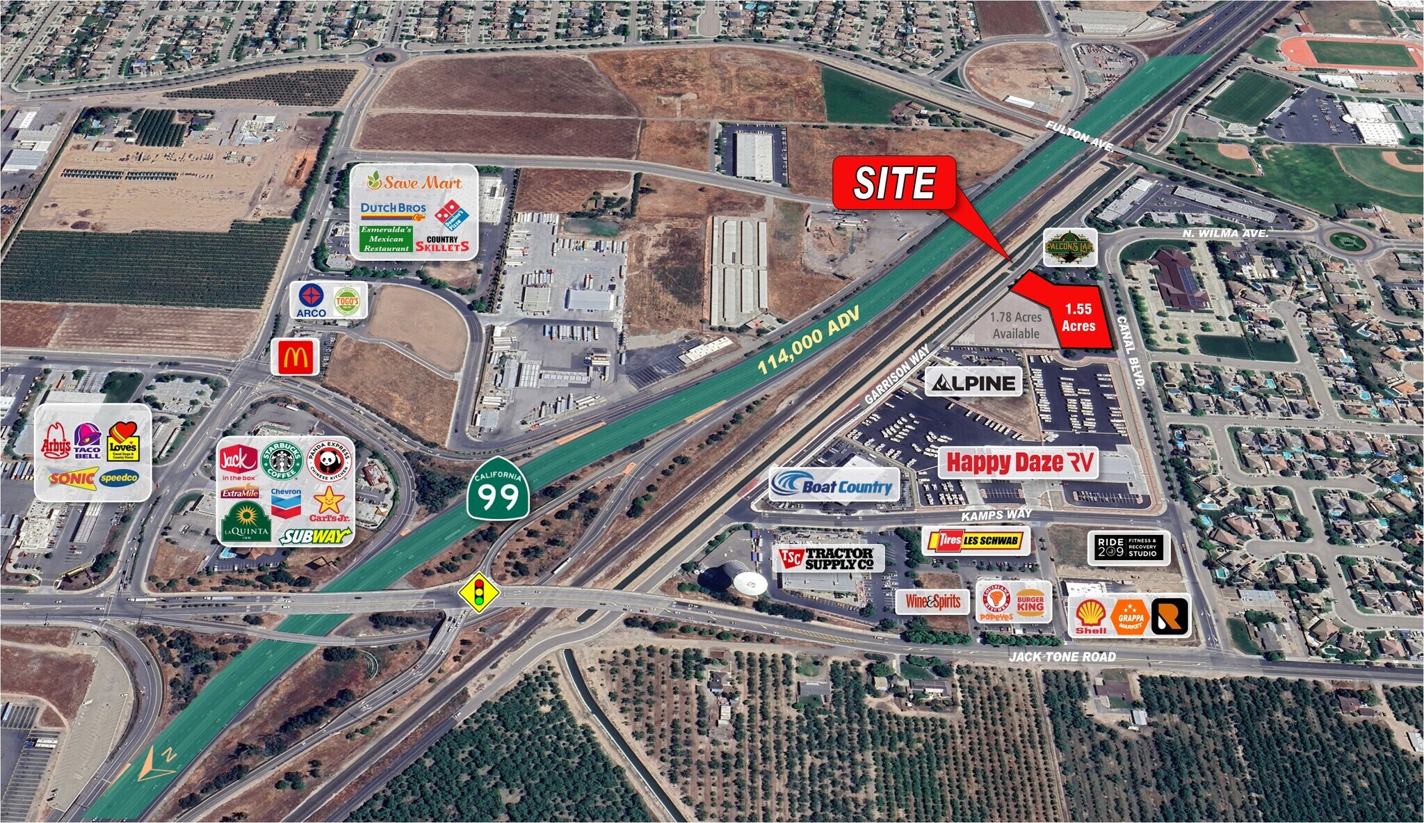 1377 Canal Blvd, Ripon, CA for sale Aerial- Image 1 of 4