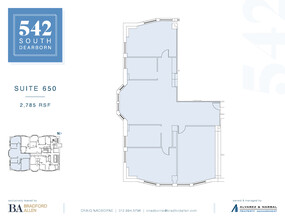 542-550 S Dearborn St, Chicago, IL à louer Plan d’étage- Image 1 de 2