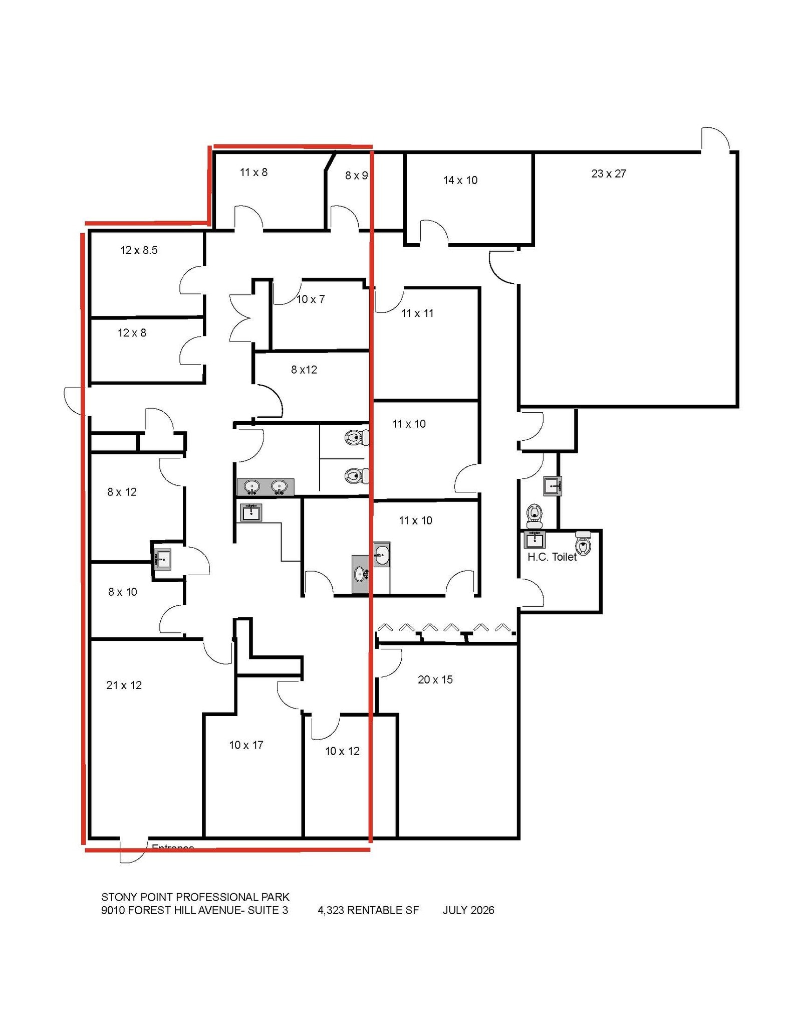 9200-9220 Forest Hill Ave, Richmond, VA à louer Plan d’étage- Image 1 de 1