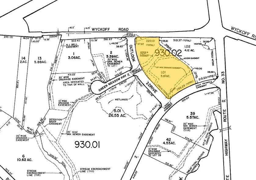 4814 Outlook Dr, Wall Township, NJ for lease - Plat Map - Image 2 of 10