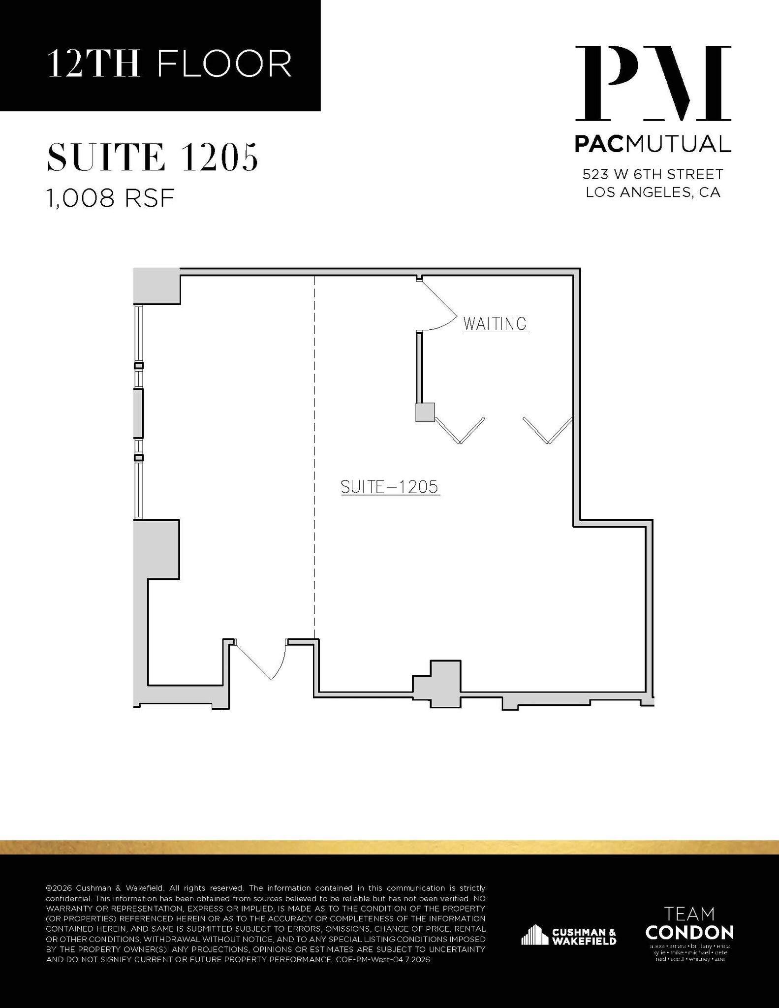 523 W 6th St, Los Angeles, CA à louer Plan d’étage- Image 1 de 1