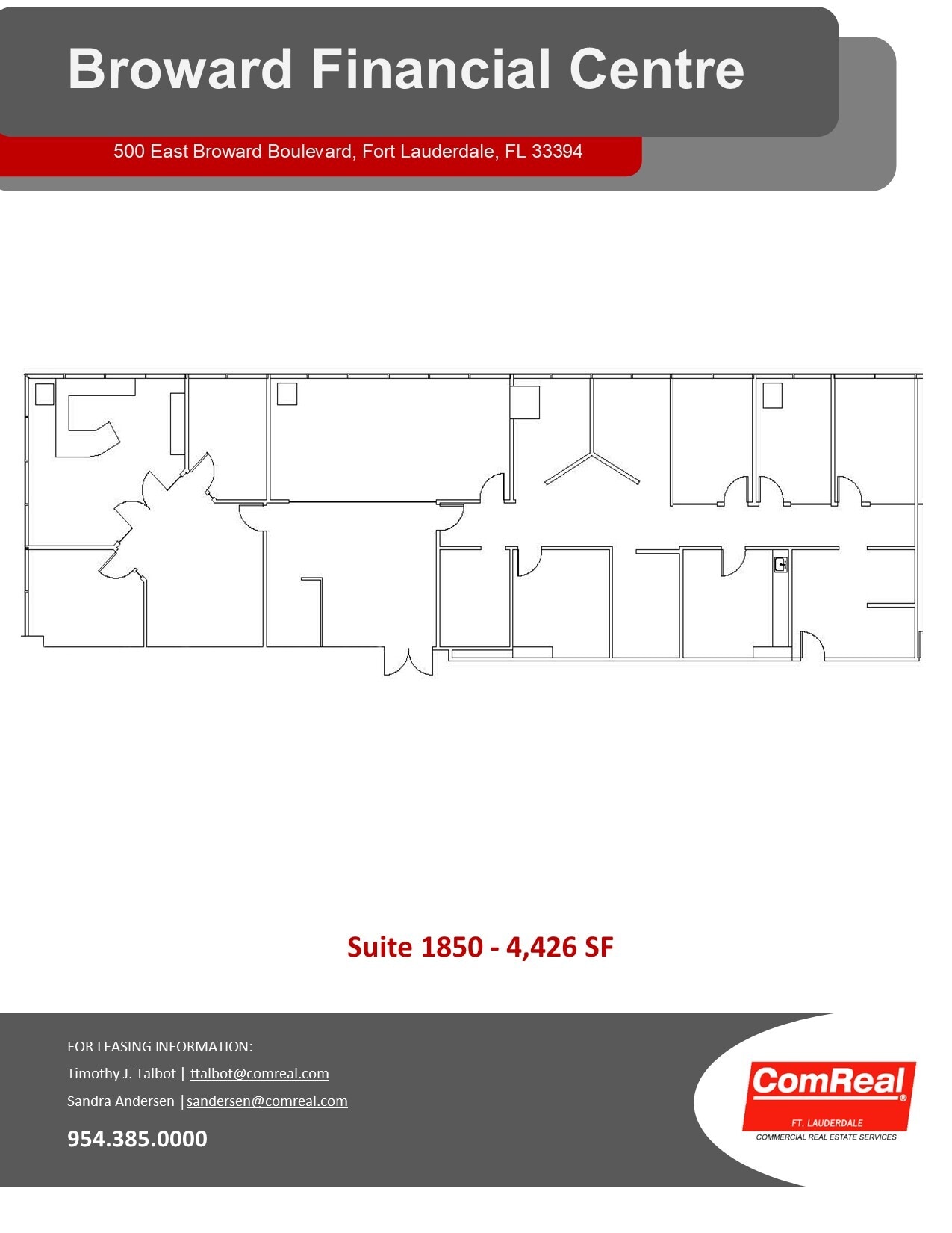 500 E Broward Blvd, Fort Lauderdale, FL for lease Floor Plan- Image 1 of 2