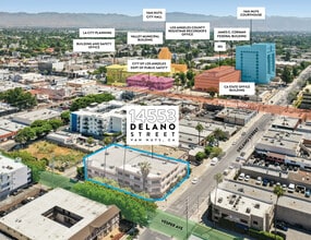 14553 Delano St, Van Nuys, CA - Aerial map view