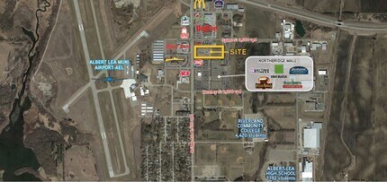 2614 Bridge Ave, Albert Lea, MN - AÉRIEN Vue de la carte