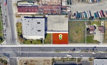 1044 S. Grove Ave, Ontario, CA - AERIAL  map view