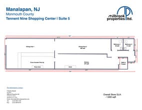700 Tennent Rd, Manalapan Township, NJ for lease Floor Plan- Image 2 of 2