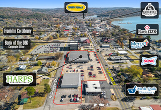 700 W Commercial St, Ozark, AR - aerial  map view - Image1