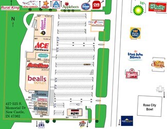 Plus de détails pour 427-525 S Memorial Dr, New Castle, IN - Commerce de détail à louer