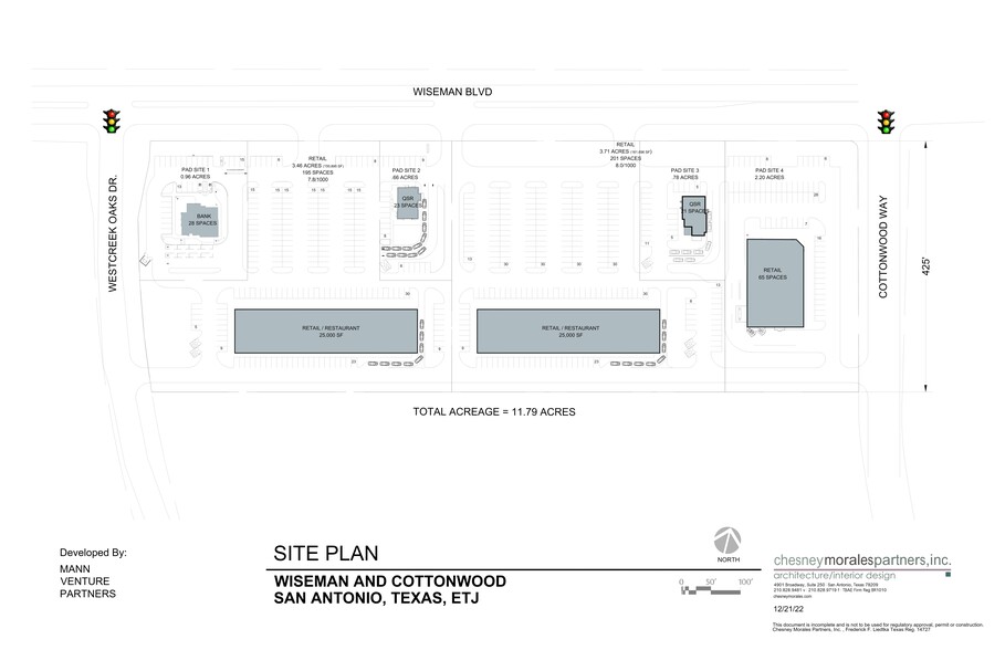 Wiseman Blvd & Cottonwood Way, San Antonio, TX à louer - Plan de site - Image 1 de 4