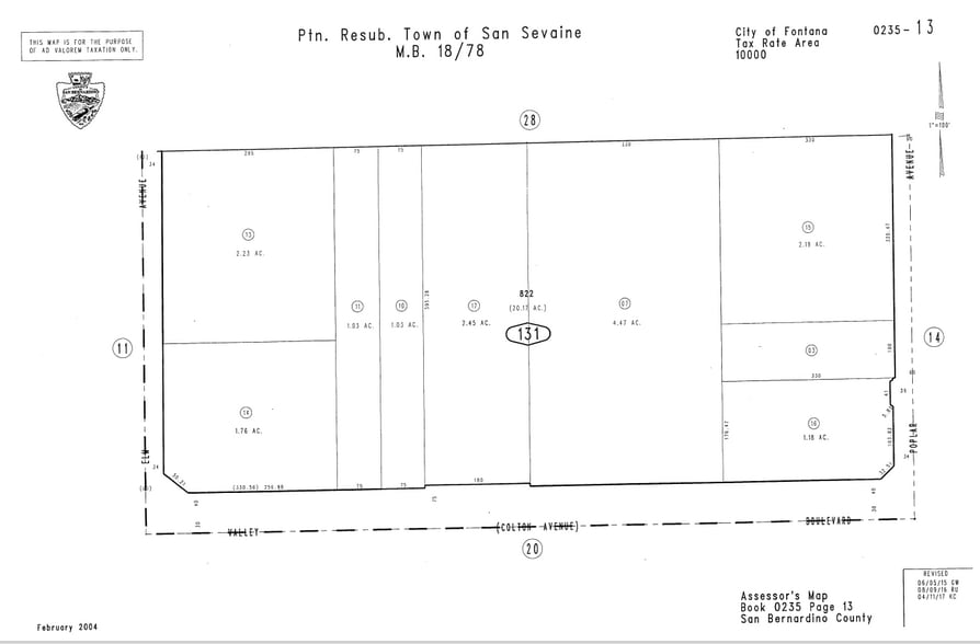 15662 Valley Blvd, Fontana, CA for lease - Plat Map - Image 3 of 3