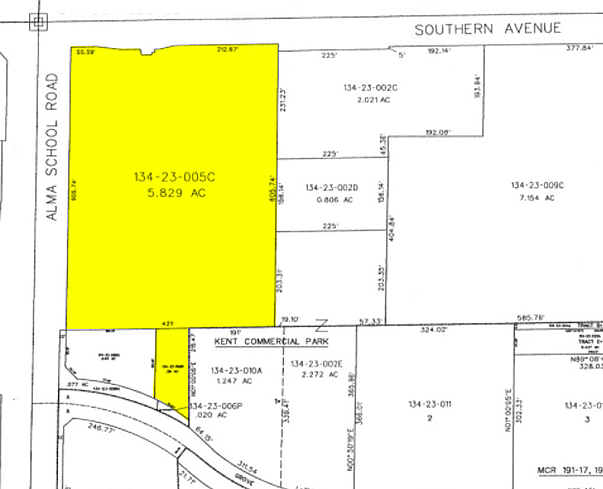 1201 S Alma School Rd, Mesa, AZ à louer - Plan cadastral - Image 2 de 11