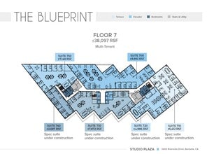 3400 W Riverside Dr, Burbank, CA à louer Plan d’étage- Image 2 de 2