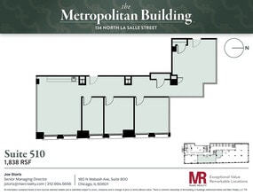 134 N LaSalle St, Chicago, IL à louer Plan d’étage- Image 1 de 6