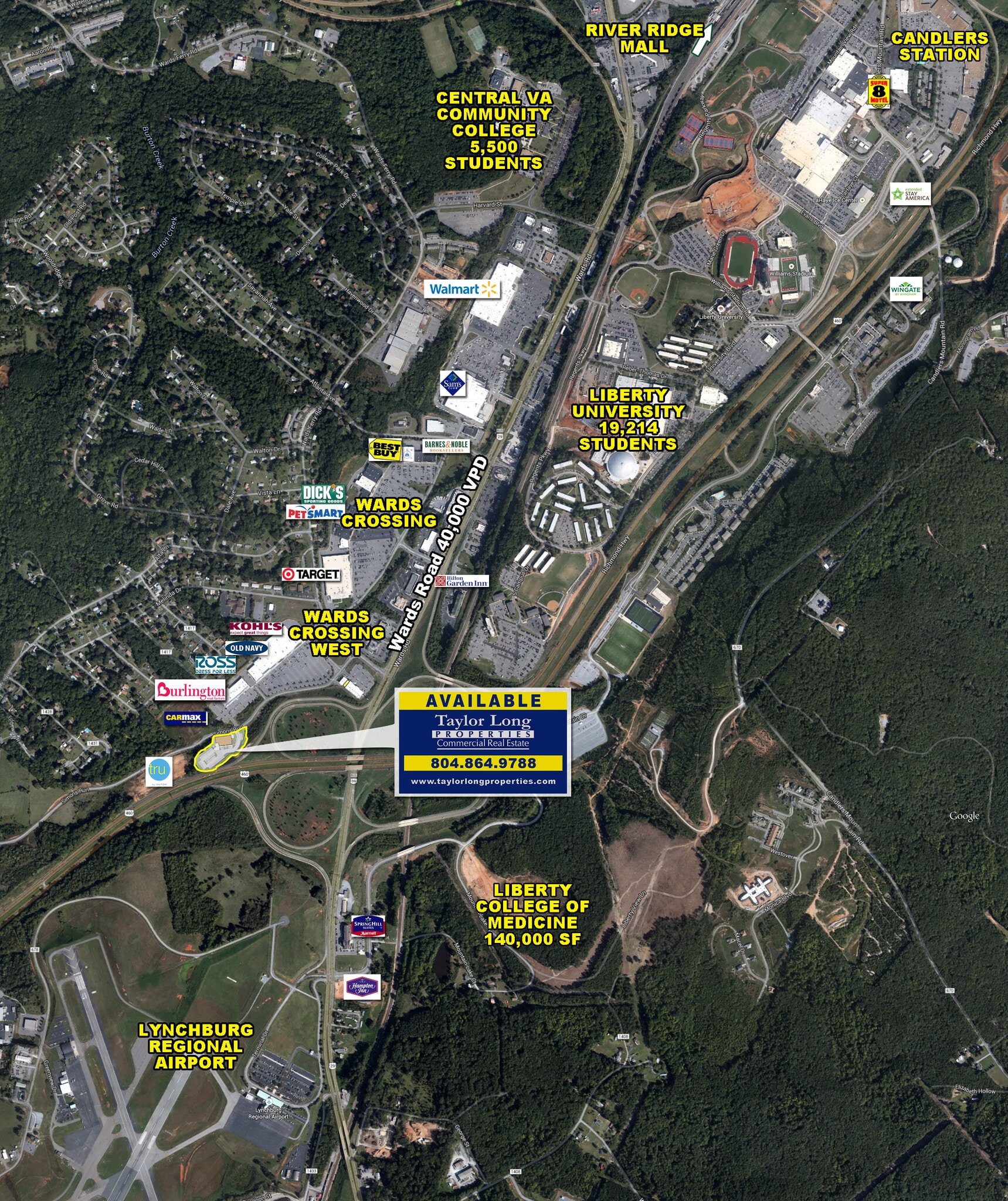 Simons Run, Lynchburg, VA for sale Aerial- Image 1 of 2