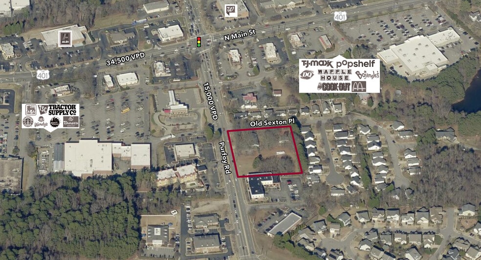 7601 Purfoy Rd, Fuquay Varina, NC for sale - Aerial - Image 1 of 13