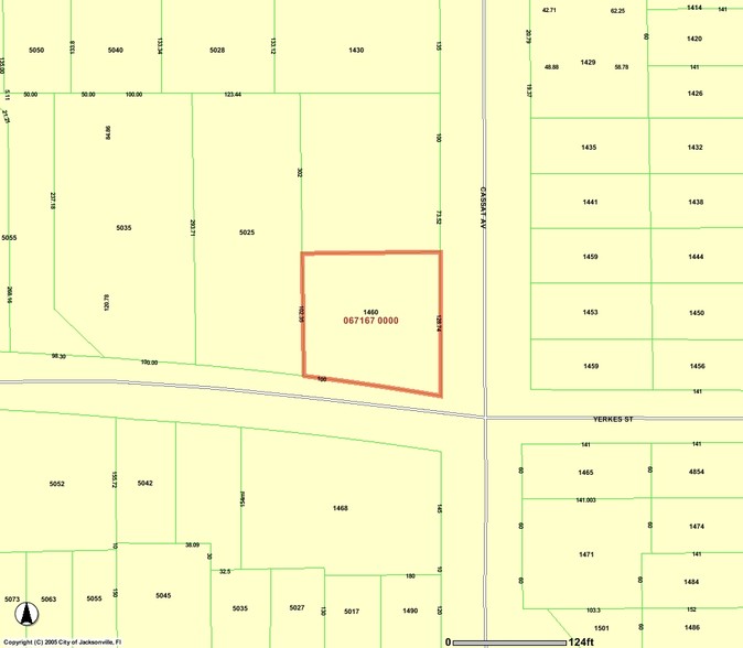 1460 Cassat Ave, Jacksonville, FL à vendre - Plan cadastral - Image 3 de 3