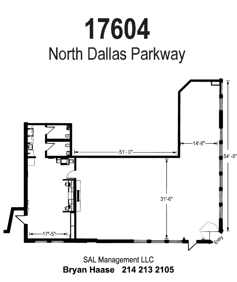 17604 N Dallas Pky, Dallas, TX à louer Plan d’étage- Image 1 de 1