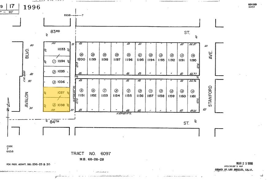 8322 Avalon Blvd, Los Angeles, CA à vendre - Plan cadastral - Image 2 de 6