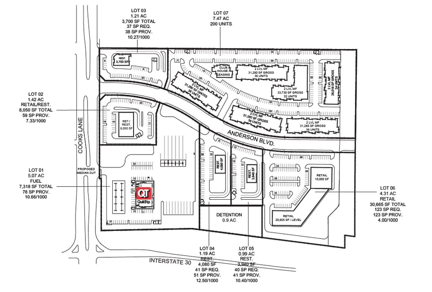 1201 Cooks Lane, Fort Worth, TX à vendre - Plan de site - Image 2 de 2