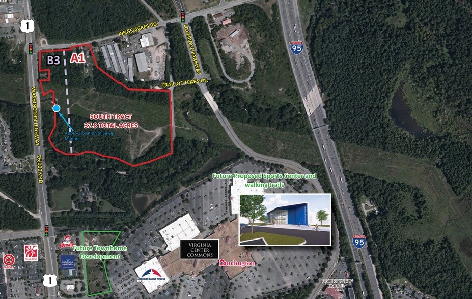 Washington Highway & Kings Acres Rd, Ashland, VA for sale - Building Photo - Image 1 of 3