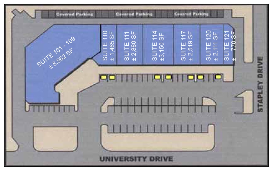1134 E University Dr, Mesa, AZ à louer - Plan de site - Image 3 de 4