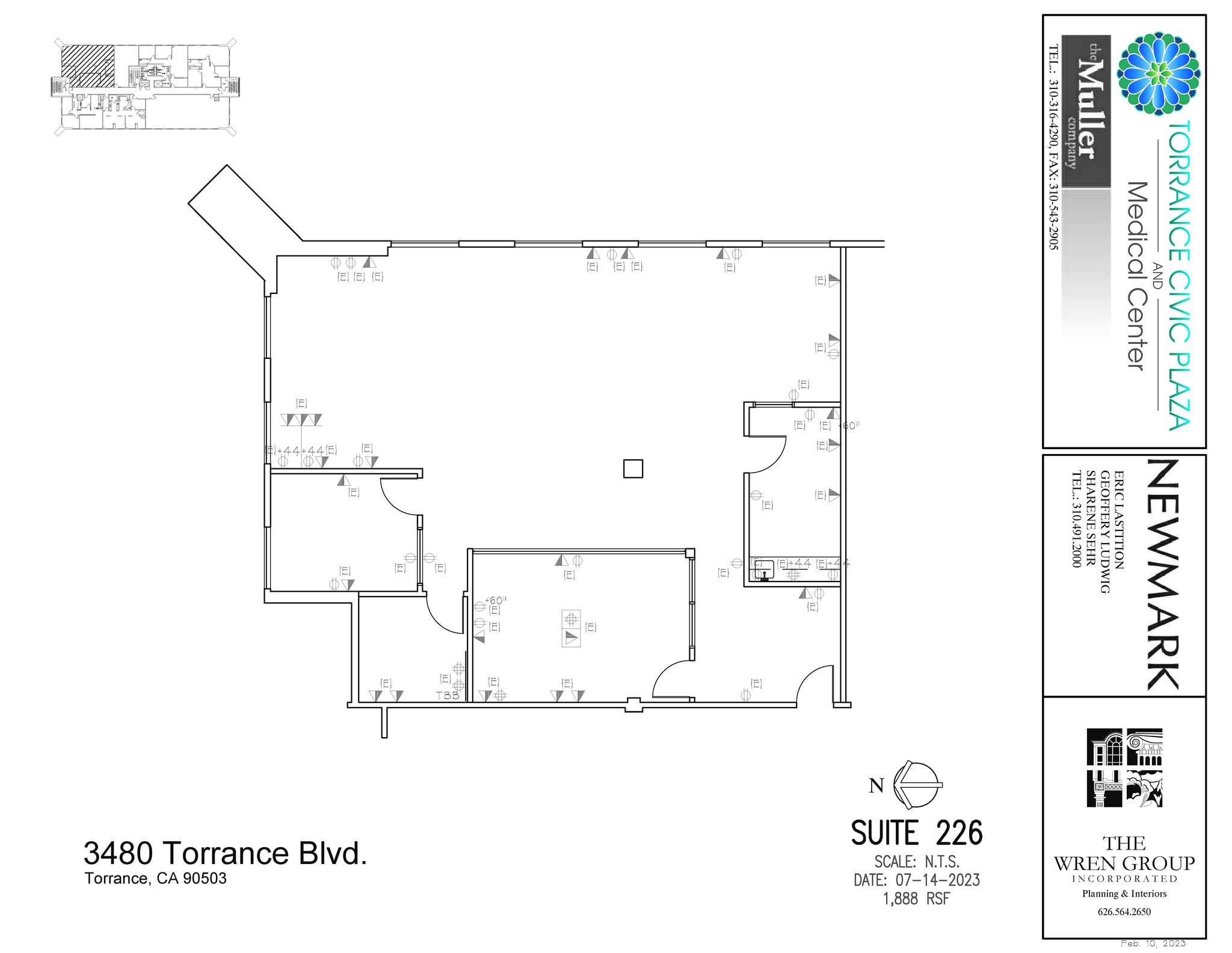 3400 Torrance Blvd, Torrance, CA à louer Plan d  tage- Image 1 de 1