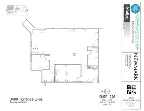 3400 Torrance Blvd, Torrance, CA à louer Plan d  tage- Image 1 de 1