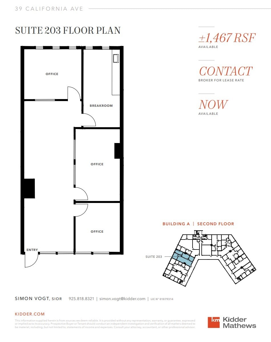 39 California Ave, Pleasanton, CA for lease Floor Plan- Image 1 of 1
