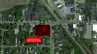 12010 Church St, Birch Run, MI - aerial  map view