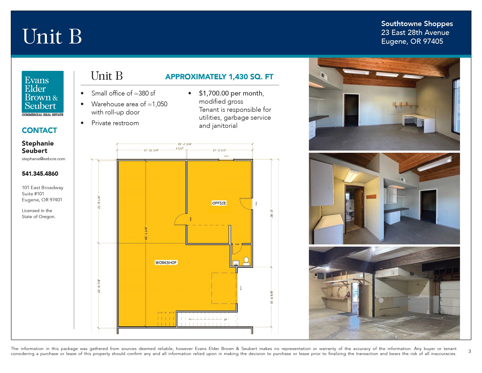 23 E 28th Ave, Eugene, OR for lease Interior Photo- Image 1 of 1