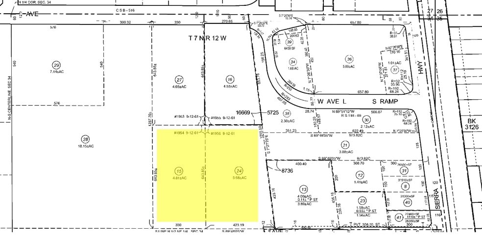 W Avenue L4, Lancaster, CA for sale - Plat Map - Image 3 of 8
