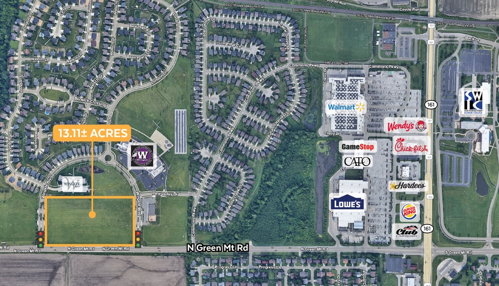 252 N Green Mount Rd, Shiloh, IL for sale - Aerial - Image 2 of 4