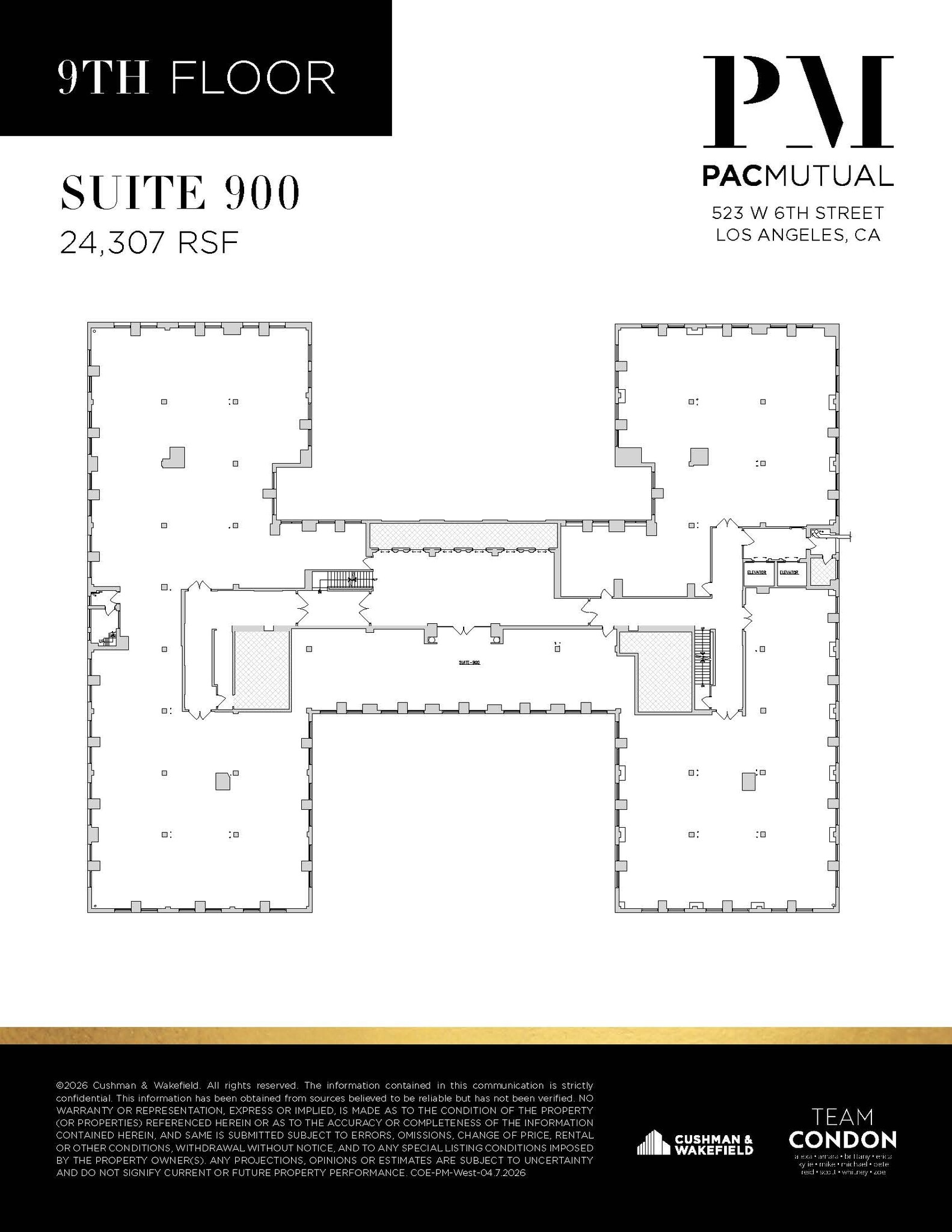 523 W 6th St, Los Angeles, CA à louer Plan d’étage- Image 1 de 2