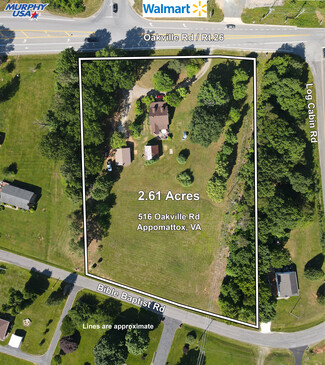 Plus de détails pour 516 Oakville Rd, Appomattox, VA - Terrain à vendre