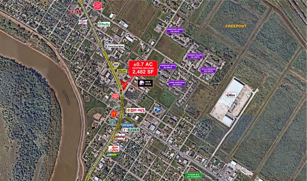 1208 N Brazosport Blvd, Freeport, TX à vendre - Aérien - Image 1 de 8