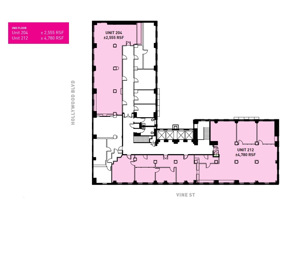 1680 N Vine St, Hollywood, CA for lease Floor Plan- Image 1 of 1