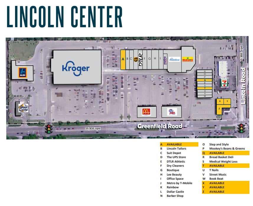 26092-26196 Greenfield Rd, Oak Park, MI à louer Plan d’étage- Image 1 de 1