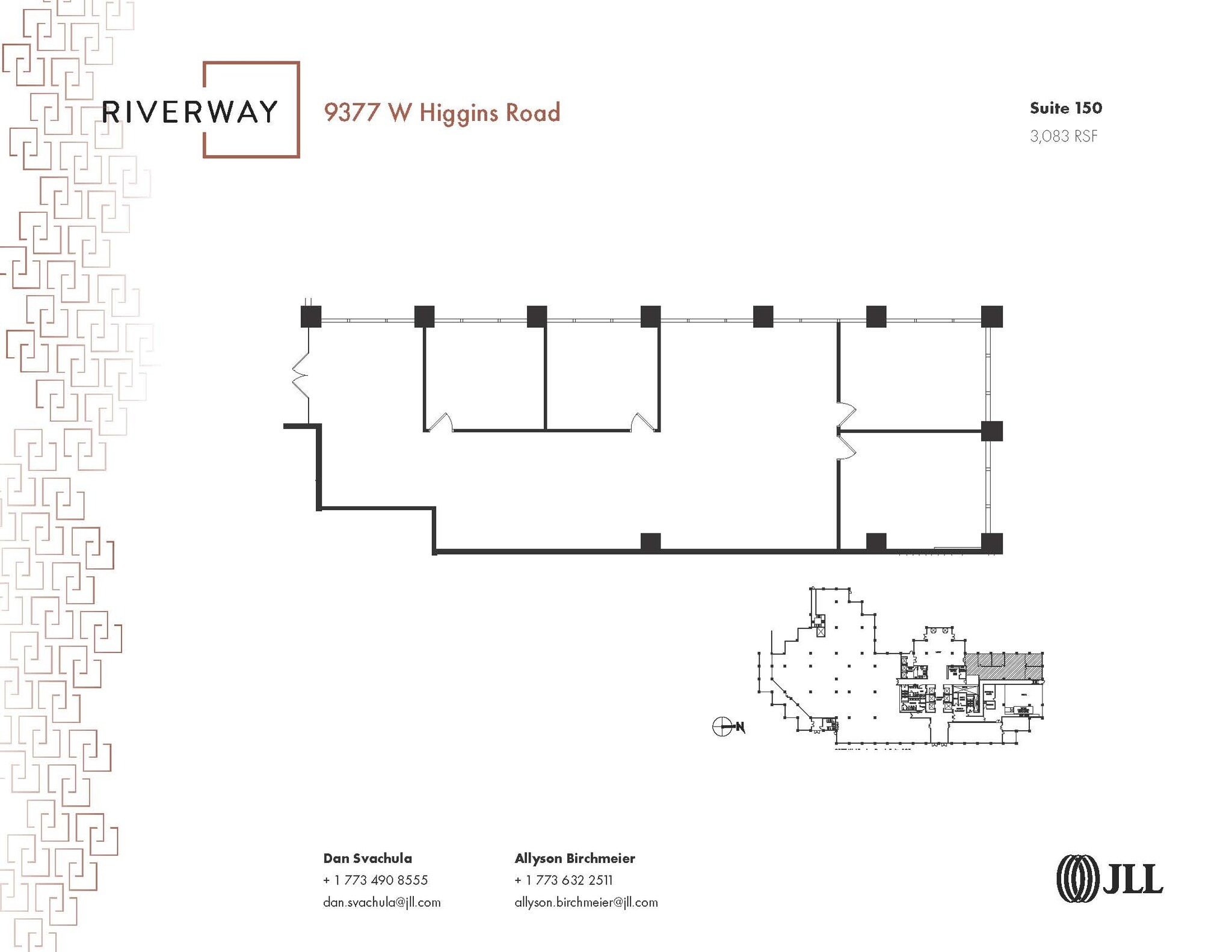 9377 W Higgins Rd, Rosemont, IL for lease Floor Plan- Image 1 of 1