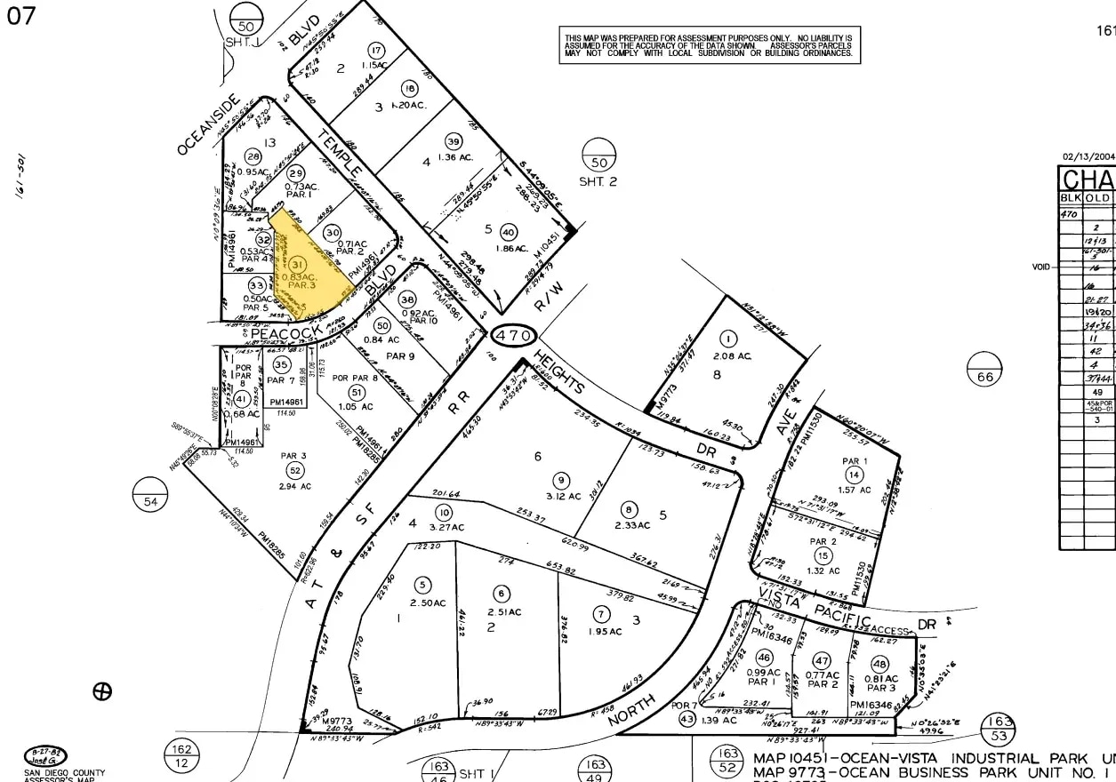 1980 Peacock Blvd, Oceanside, CA for lease Plat Map- Image 1 of 1