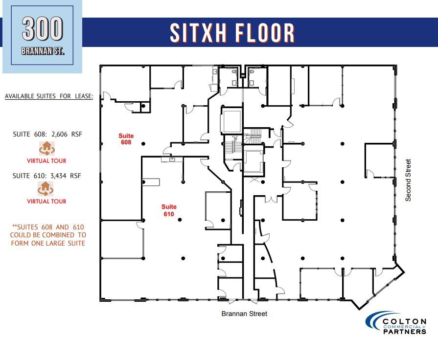 300 Brannan St, San Francisco, CA à louer Plan d  tage- Image 1 de 1