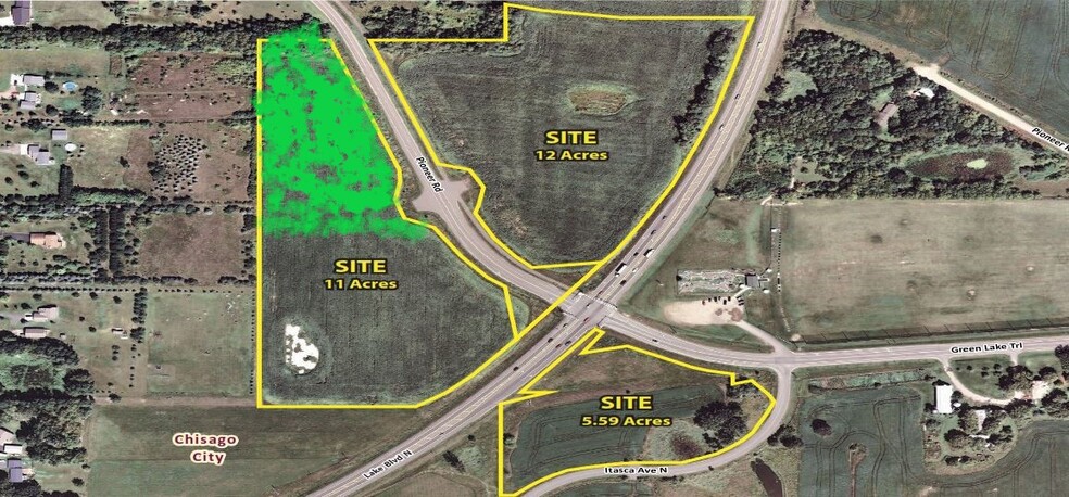 Highway 8 & Chisago Co Rd 23, Chisago City, MN for sale - Aerial - Image 2 of 2