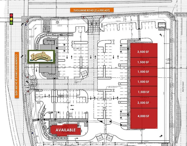2530 W Tuolumne Rd, Turlock, CA à louer - Plan de site - Image 3 de 7