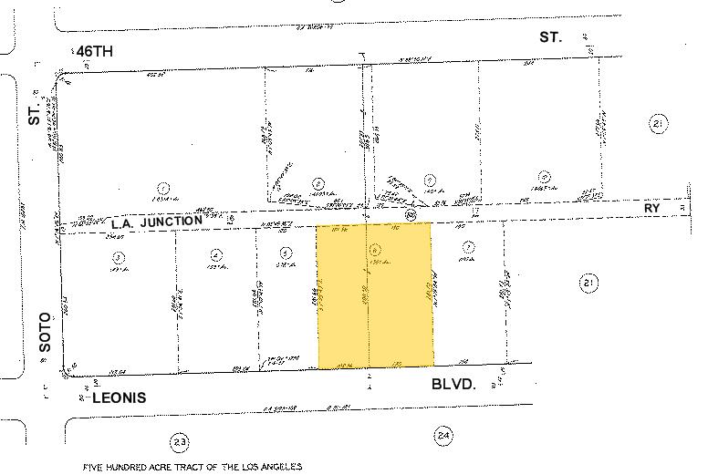 2909 Leonis Blvd, Vernon, CA à vendre - Plan cadastral - Image 1 de 1