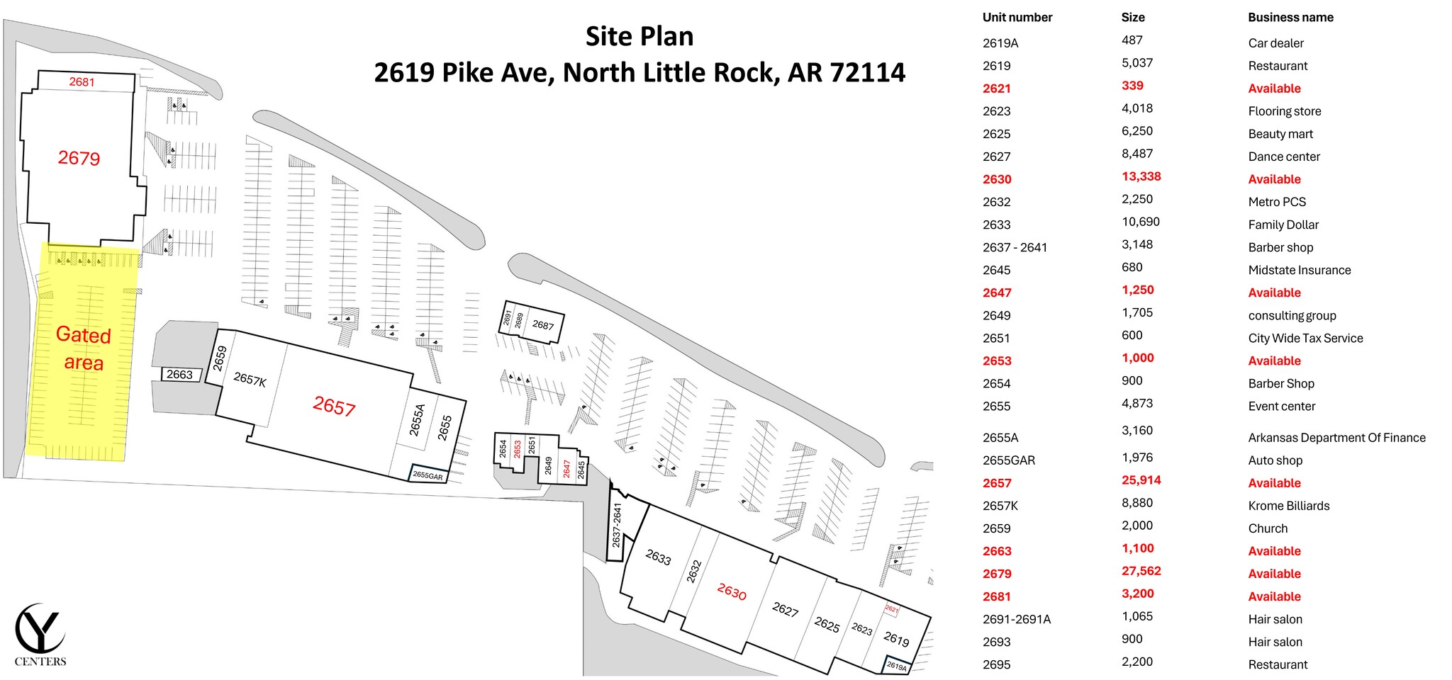 2619 Pike Ave, North Little Rock, AR for lease Site Plan- Image 1 of 1