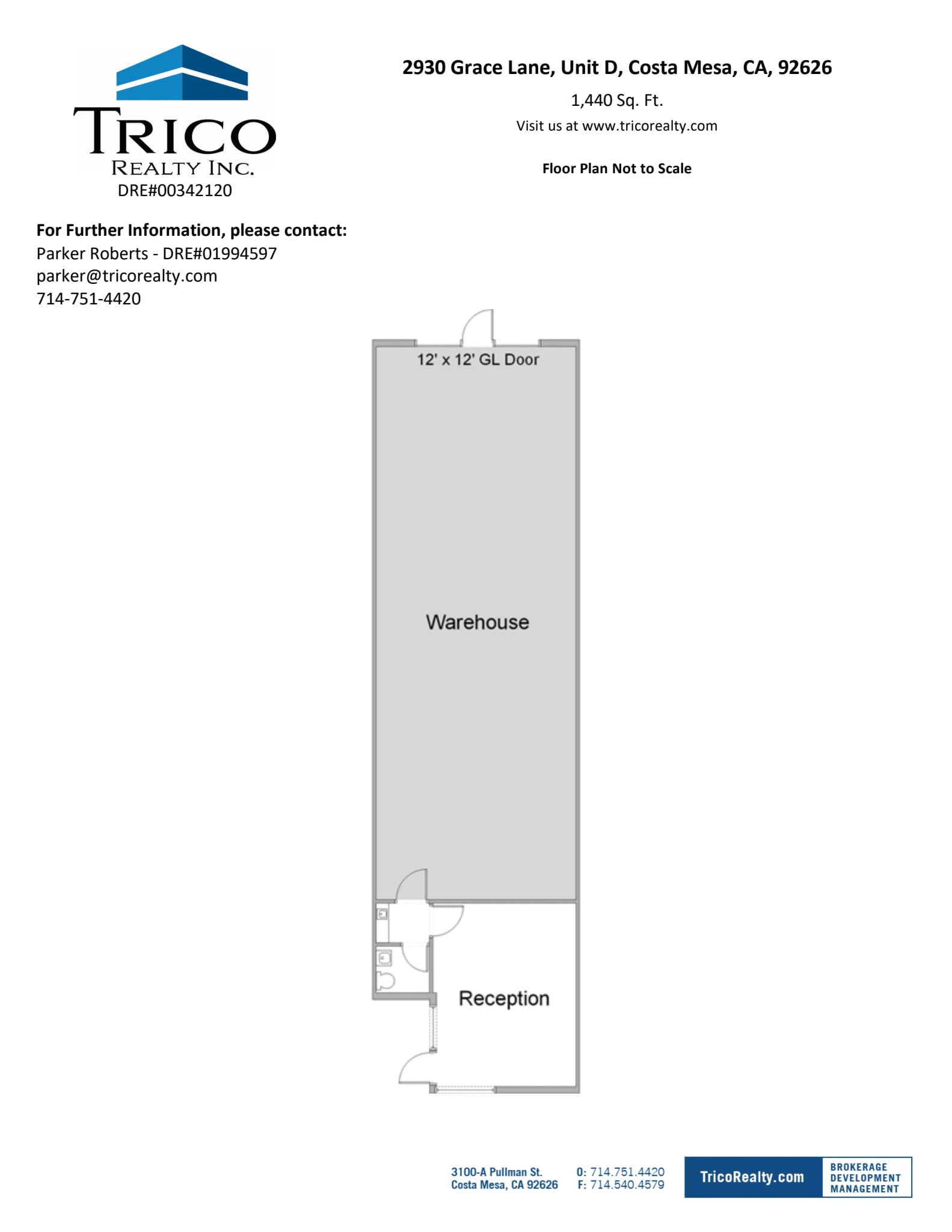 2930-2941 Grace Ln, Costa Mesa, CA à louer Plan d’étage- Image 1 de 1