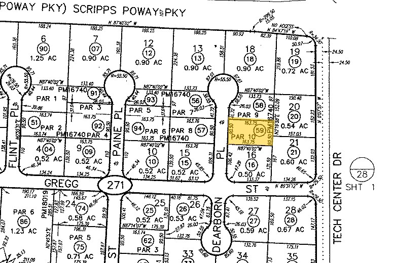 12175 Dearborn Pl, Poway, CA for lease - Plat Map - Image 2 of 13